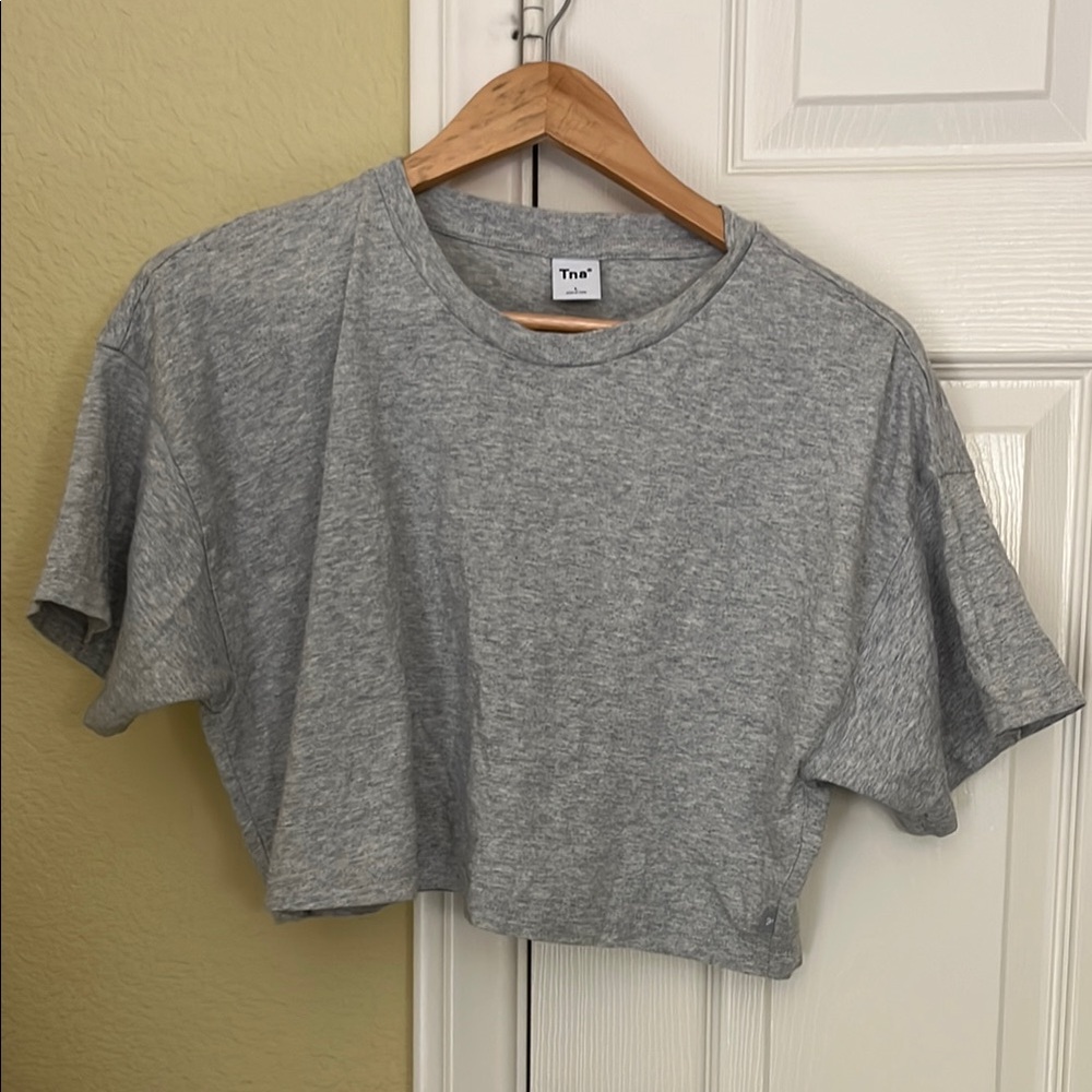 Aritzia Tna Heather Gray Crop Top
